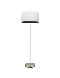 Pie Salon Tatiana 1xe27 Niquel/blanco-mad.Negra 162x40x40 Cm