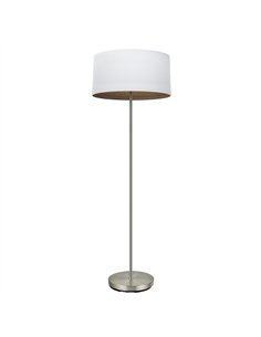 Pie Salon Tatiana 1xe27 Niquel/blanco-mad.Oscura 162x40x40 Cm