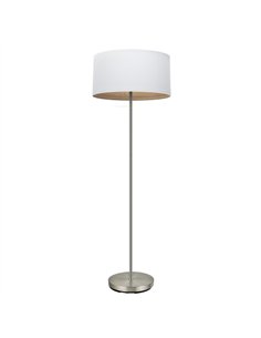 Pie Salon Tatiana 1xe27 Niquel/blanco-mad.Clara 162x40x40 Cm