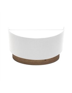 Aplique Tatiana 1xe27 Blanco-madera Oscura 17x30x15 Cm