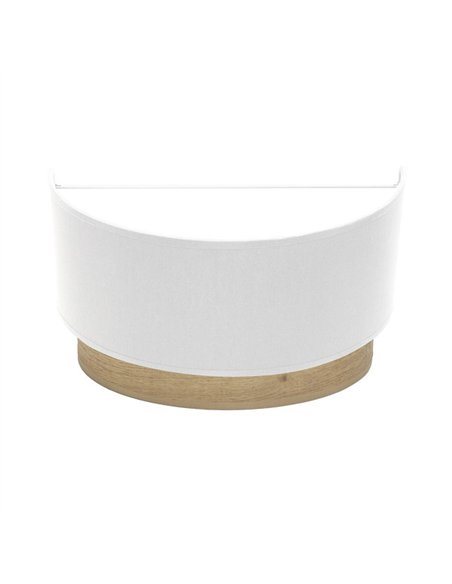 Aplique Tatiana 1xe27 Blanco-madera Clara 17x30x15 Cm
