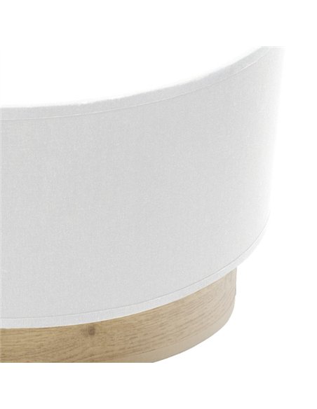 Aplique Tatiana 1xe27 Blanco-madera Clara 17x30x15 Cm