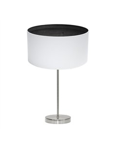 Sobremesa Tatiana 1xe27 Niquel/blanco-mad.Negra 63x30x30 Cm