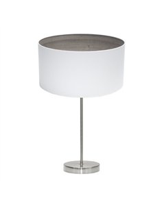 Sobremesa Tatiana 1xe27 Niquel/blanco-mad.Gris 63x30x30 Cm