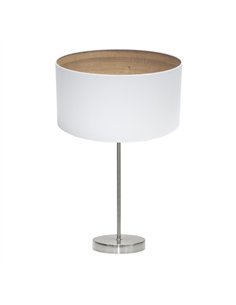 Sobremesa Tatiana 1xe27 Niquel/blanco-mad.Clara 63x30x30 Cm