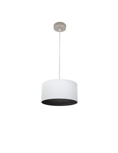 Colgante Tatiana 1xe27 Niquel/blanco-mad.Negra Regx30x30 Cm