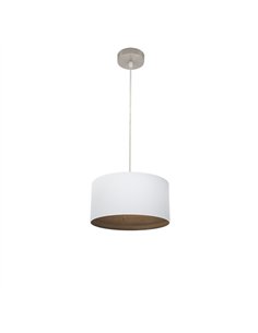 Colgante Tatiana 1xe27 Niquel/blanco-mad.Oscura Regx30x30 Cm