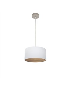 Colgante Tatiana 1xe27 Niquel/blanco-mad.Clara Regx30x30 Cm