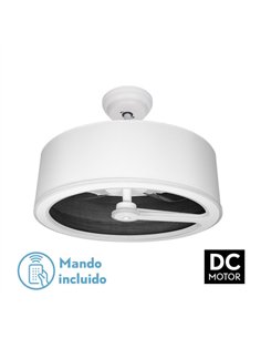 Ventilador Dc Tatiana 110w Blanco/mad.Negra 3 Aspas 62d 3000-4000-6000k 9350lm Remoto