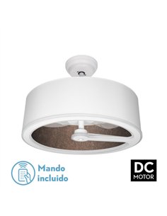 Ventilador Dc Tatiana 110w Blanco/oxido 3 Aspas 62d 3000-4000-6000k 9350lm Remoto