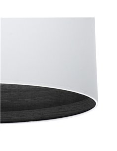 Colgante Tatiana 1xe27 Niquel/blanco-mad.Negra Regx40x40 Cm 2