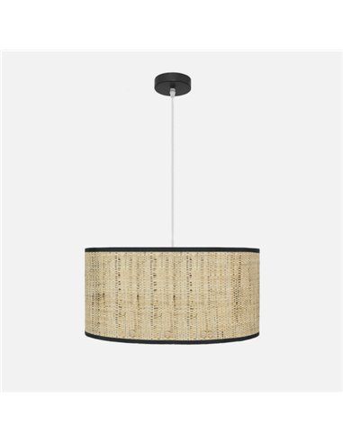 Colgante Natasha 2xe27 Negro/cañizo Regx50x50 Cm