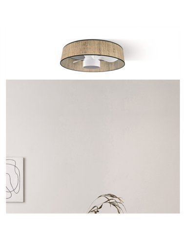 Ventilador Dc 24w Natasha Cañizo/blanco 70d 3 Aspas 6vel. 2390lm 3 Colores Remoto,memoria,temporizador