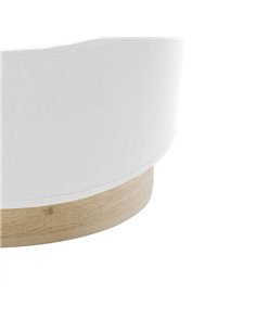 Aplique Olga 1xe27 Blanco/madera Clara 15x30x16 Cm 2