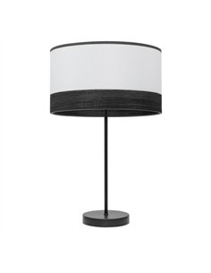 Sobremesa Alto Olga 1xe27 Negro/blanco-mad.negra 62x30x30 Cm