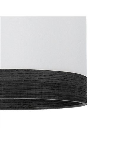 Colgante Olga 1xe27 Negro/blanco-mad.negra Regx30x30 Cm