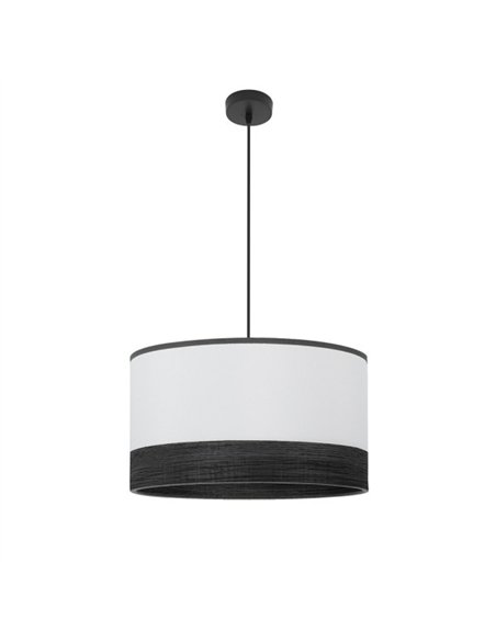 Colgante Olga 1xe27 Negro/blanco-mad.negra Regx50x50 Cm