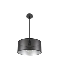 Colgante Anastasia 1xe27 Negro/negro-plata Regx40x40 Cm