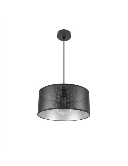 Colgante Anastasia 1xe27 Negro/negro-plata Regx40x40 Cm