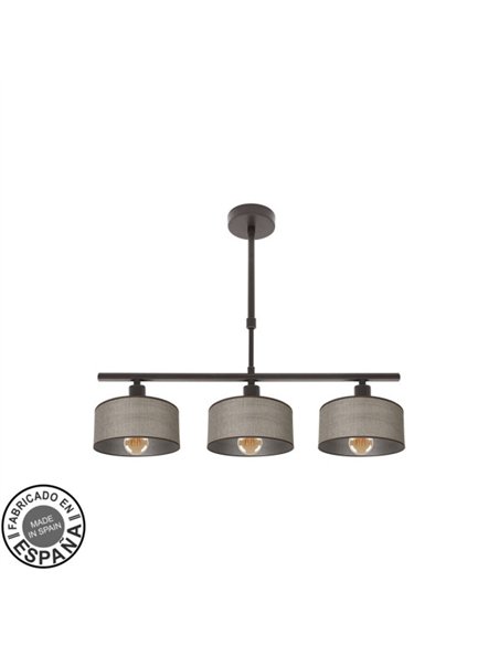 Lampara Gilda 3xe14 Marron Regx55x14 Cm