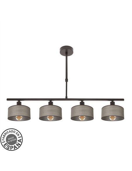 Lampara Gilda 4xe14 Marron Regx76x14 Cm