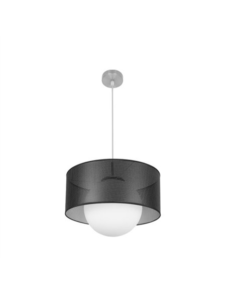 Colgante Cosmico 1xe27 Niquel/negro-plata Regx40x40 Cm