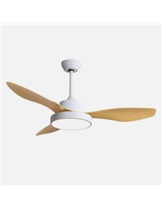 Ventilador Dc Hayate 48w 4080lm Blanco/haya 3 Asp 39/54x120x120cm 3000-4000-6000k C/remoto 2