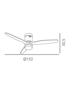 Ventil 20w Dc Aguilon Blanco 3aspas Haya 6 Vel Ocidades C/remoto Tempor. Reg.Int. 30 2
