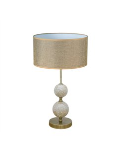 Sobremesa  Salaria 1xe27 Cuero Pantalla Marron 35d