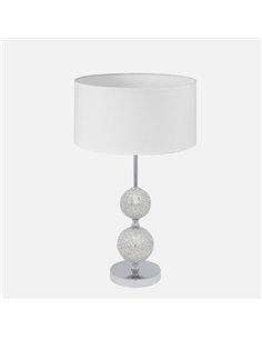 Sobremesa  Salaria 1xe27 Cromo Pantalla Blanca 35d 2