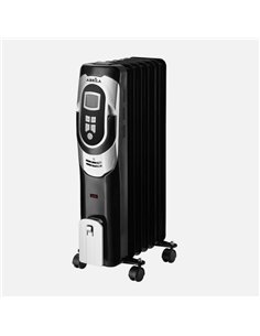 Radiador Aceite Confort 1500w 7elementos Negro/plata 3potencias Termost.reg. Temporizador 2