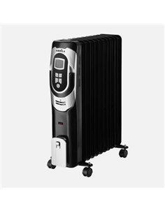 Radiador Aceite Confort 2500w 11elementos Negro/plata 3pote Termost.reg. Temporizadoe 2