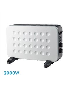 Convector Hogar 2000w Blanco/negro 2potencias Termost.regulable Protecc.contracalentamiento