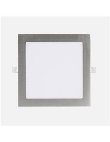 Downlight Empotrar Abaco 12w 3000-4000-6500k Niquel 1080lm Cuadrado 1,3x17x17cm Corte 15d
