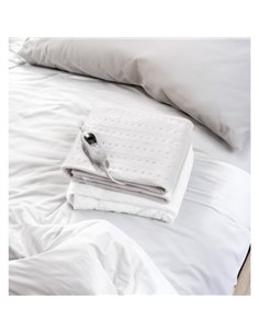 Calientacamas Elect.bienestar Blanco 60w 150x80cm 3niveles Control Led Autoapagado 3h Lavable 2