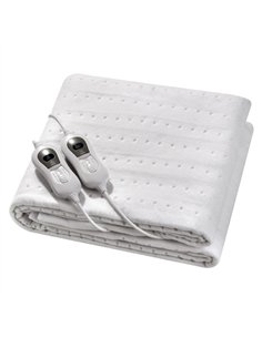 Calientacamas Elect.bienestar Duo Blanco 60/120w 160x140cm 3niv.2 Control Indep.autoapagado Lavable