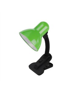 Flexos Yezco 1xe27 Verde Fijacion c/pinza Flexible Orientable 26x11