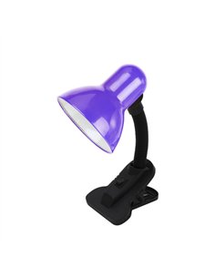 Flexos Yezco 1xe27 Morado Fijacion c/pinza Flexible Orientable 26x11