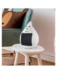 Termoventilador Ceramico 1500w Blanco/cromo 2funciones 2potencias Termostato Reg.antivuelco 26 2