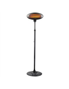 Calefactor Exterior Cuarzo Austral 2000w Negro C/pie 3elem.3pot.ip34 Orientable y giro 360º Regx50