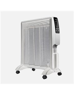 Radiador De Mica Abrigo 2000w 4elem Blanco/plata Remoto 2potencias Antivuelco Temporiz.display 61 2