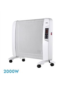 Radiador De Mica Abrigo 2000w 1elemento Blanco C/remoto Temporizador Display Termostato Reg.54x82