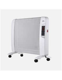 Radiador De Mica Abrigo 2000w 1elemento Blanco C/remoto Temporizador Display Termostato Reg.54x82 2
