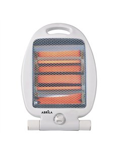 Estufa Elect.de Cuarzo Igneo 800w Blanco 2potencias Portatil C/asa 2elementos Antivuelco 37