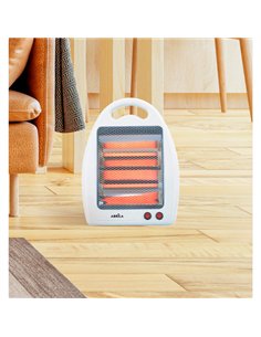 Estufa Elect.de Cuarzo Igneo 800w Blanco 2potencias 2elementos Portatil C/asa Antivuelco 39 2