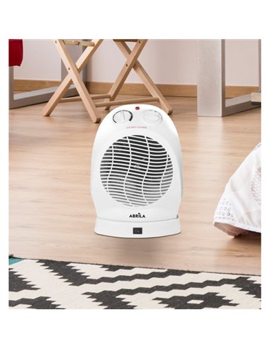 Termoventilador Elect.temple 2000w Blanco Oscilante Termostato Reg.2potencias 3funciones Antivuelco 29x21x16cm