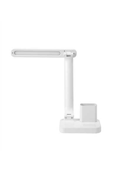 Flexo Bosco 6w 3000-4500-6000k Blanco 450lm Int.regulable 32x16,8x28,3cm Portalapiz Plegable