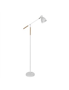 Pie De Salon Acople 1xe27 Blanco/haya Orientable 360º Articulable 137x25