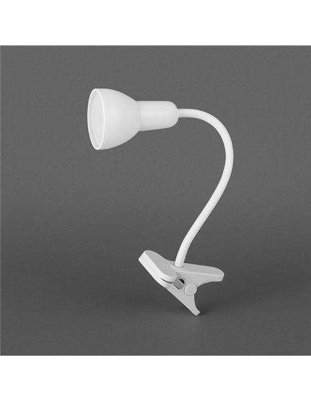 Flexo Gates Blanco 6w 450lm 5000k Fijacion C/pinza Flexible Orientable 31x7x11,5 Cm