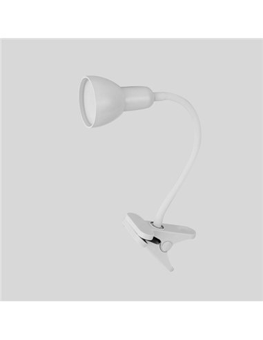 Flexo Gates Blanco 6w 450lm 5000k Fijacion C/pinza Flexible Orientable 31x7x11,5 Cm